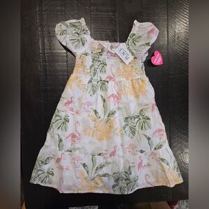 The Children's Place Floral Dress - Pink, Yellow, Green